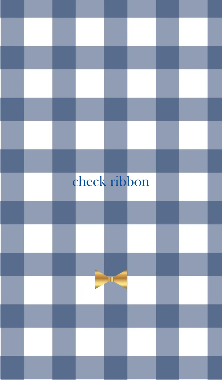 [LINE着せ替え] Check & Ribbon 4の画像1