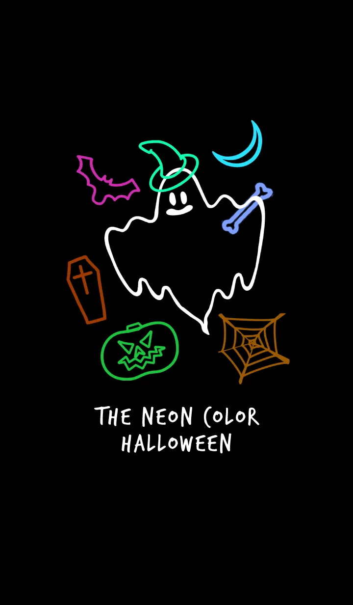 [LINE着せ替え] ネオンカラー ハロウィン 04の画像1