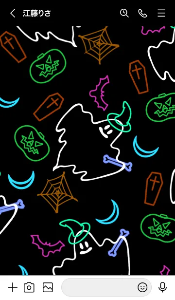 [LINE着せ替え] ネオンカラー ハロウィン 04の画像3