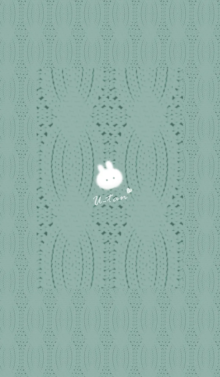 [LINE着せ替え] Rabbit and Knit2 bluegreen65_1の画像1
