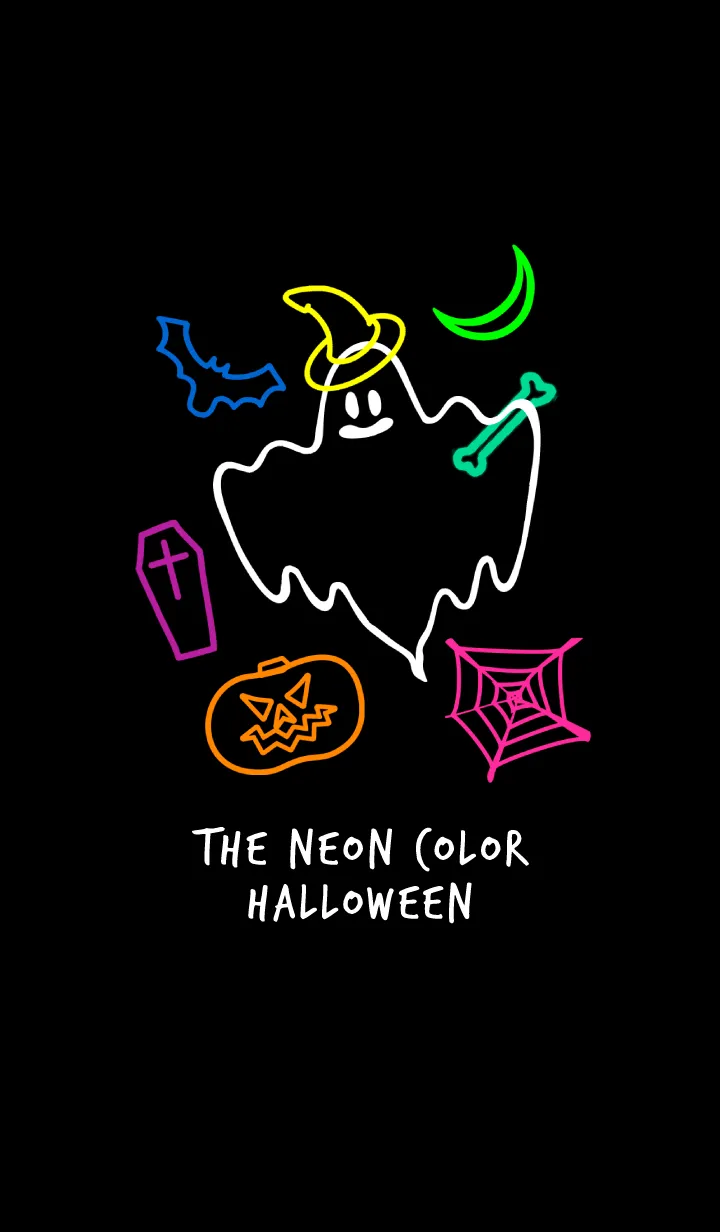 [LINE着せ替え] ネオンカラー ハロウィン 01の画像1