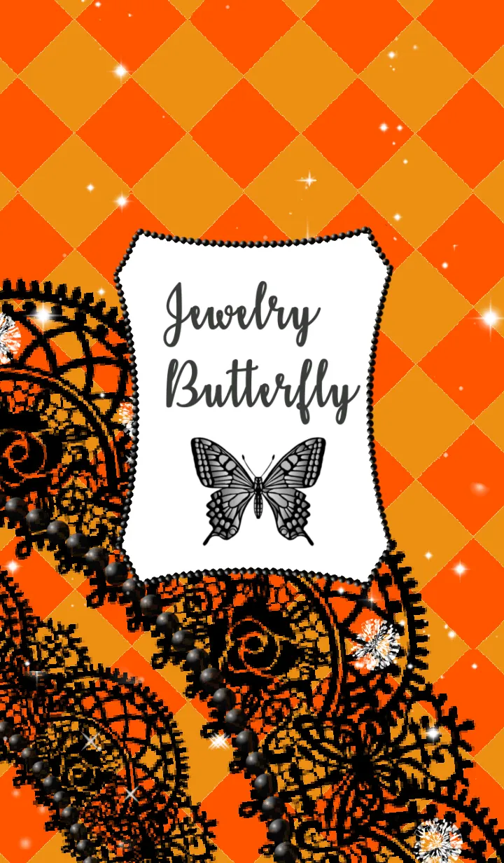 [LINE着せ替え] Jewelry Butterfly-Halloween オレンジの画像1