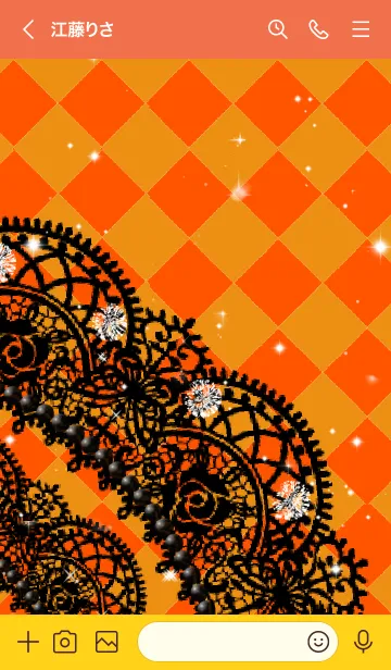 [LINE着せ替え] Jewelry Butterfly-Halloween オレンジの画像3