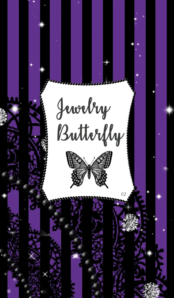 [LINE着せ替え] Jewelry Butterfly-Halloween purple*02の画像1