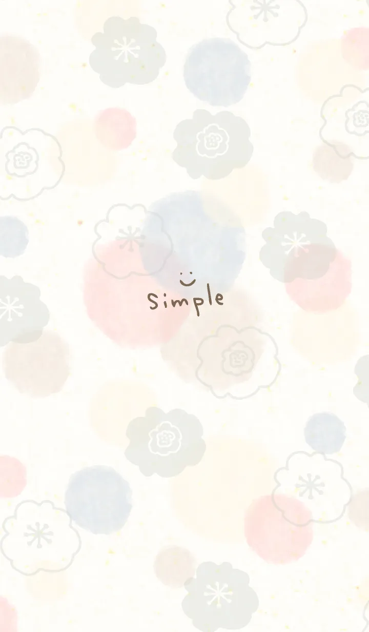 [LINE着せ替え] シンプル 水彩 お花13の画像1