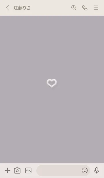 [LINE着せ替え] ～ファーのハート♥パープルグレー13_1～の画像3