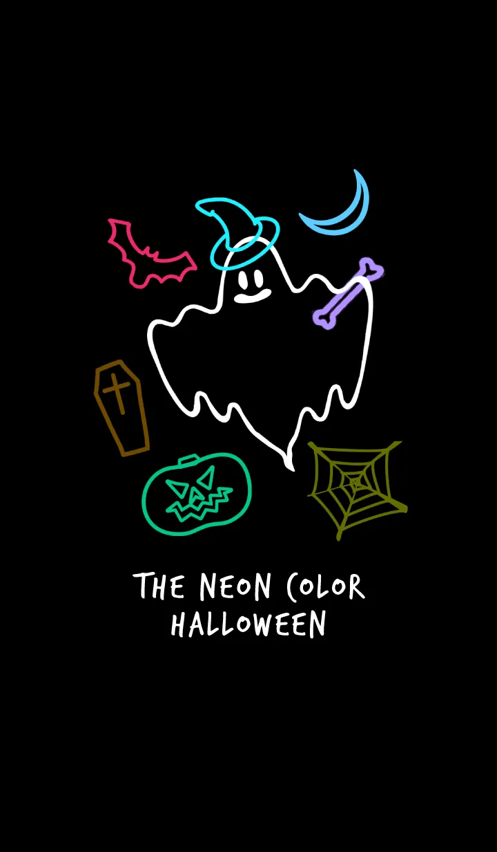 [LINE着せ替え] ネオンカラー ハロウィン 05の画像1