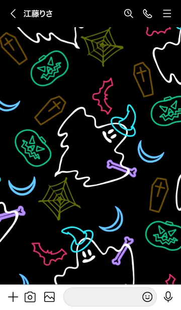 [LINE着せ替え] ネオンカラー ハロウィン 05の画像3