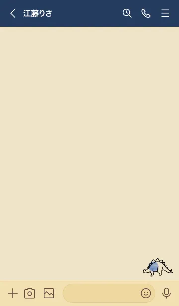 [LINE着せ替え] ベージュとネイビー : 恐竜の着せ替えの画像3