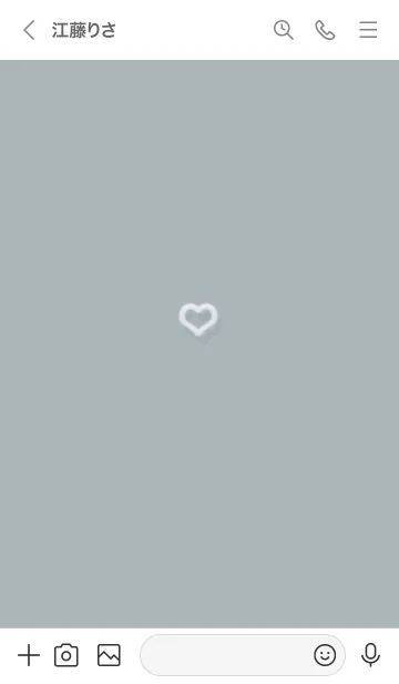 [LINE着せ替え] ～ファーのハート♥ブルーグレー04_1～の画像3