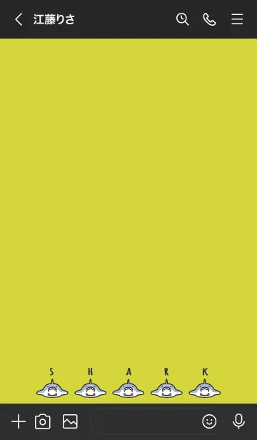 [LINE着せ替え] 黒と黄色 : チビサメの大群の画像3