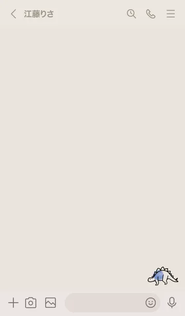 [LINE着せ替え] ベージュとピンク : 恐竜の着せ替えの画像3