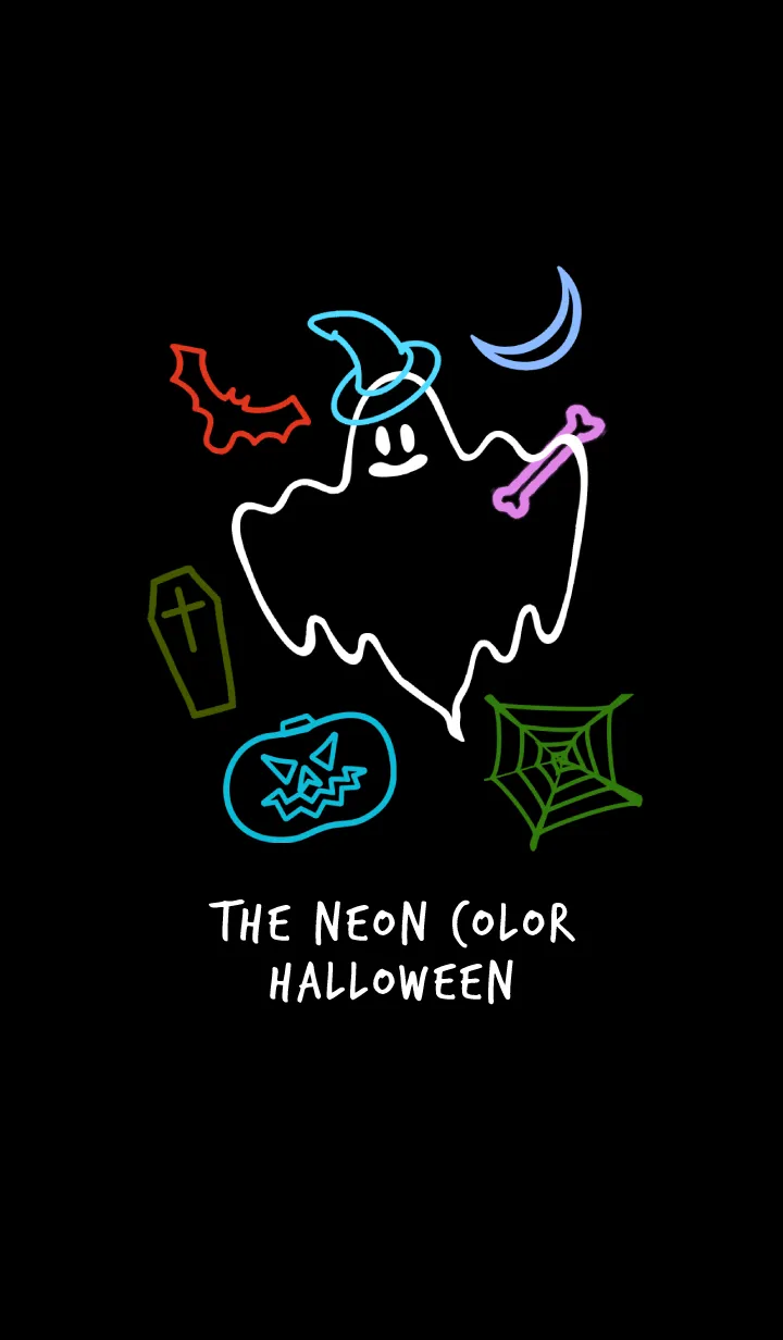 [LINE着せ替え] ネオンカラー ハロウィン 06の画像1