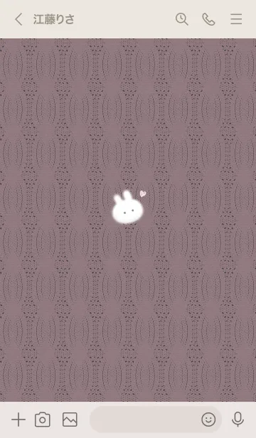 [LINE着せ替え] ～うさぎとニット2♥ピンクグレー58_1～の画像3