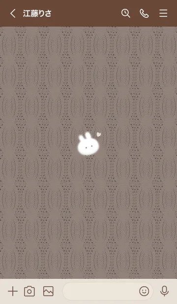 [LINE着せ替え] ～うさぎとニット2♥ブラウン59_1～の画像3
