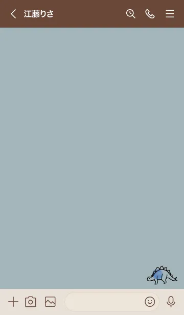[LINE着せ替え] ベージュと青 : 恐竜の着せ替えの画像3