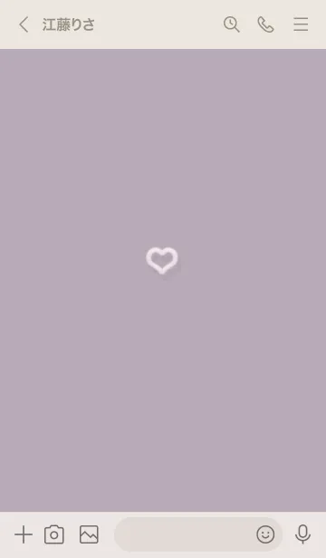 [LINE着せ替え] ～ファーのハート♥パープルグレー06_1～の画像3