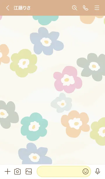 [LINE着せ替え] 北欧風 お花リース17の画像3