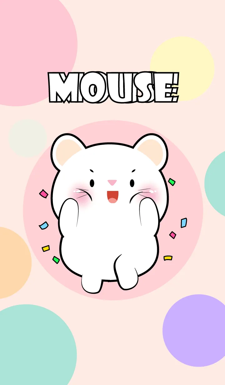 [LINE着せ替え] Little Prety White Mouse Theme (JP)の画像1