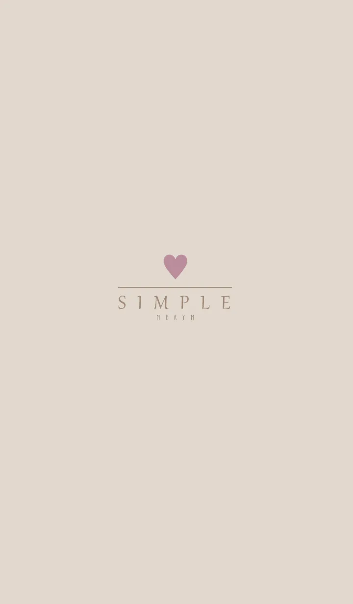 [LINE着せ替え] DUSKY BEIGE.SIMPLE -HEART- 21の画像1