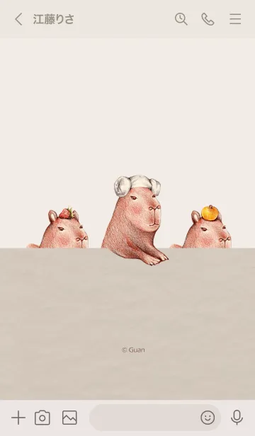 [LINE着せ替え] 水のブタの君 01-1の画像3