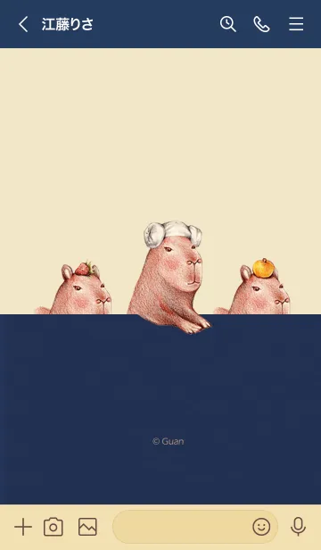 [LINE着せ替え] 水のブタの君 01-4の画像3