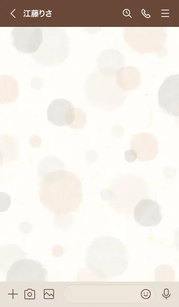 [LINE着せ替え] 水彩 ドット ベージュ16の画像3