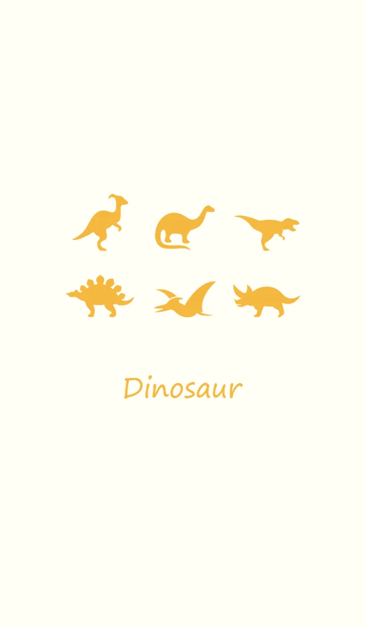 [LINE着せ替え] 恐竜が一番好きです！（黄）の画像1