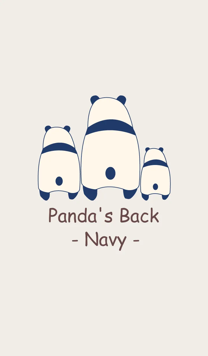 [LINE着せ替え] Panda's Back -Navy 9-の画像1
