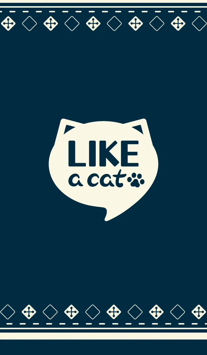 [LINE着せ替え] シンプル着せかえ【Like a cat】青の画像1