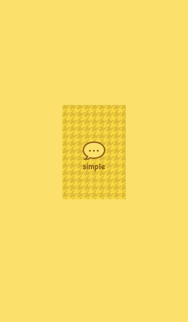 [LINE着せ替え] 千鳥格子(黄×茶)の画像1