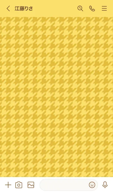 [LINE着せ替え] 千鳥格子(黄×茶)の画像3