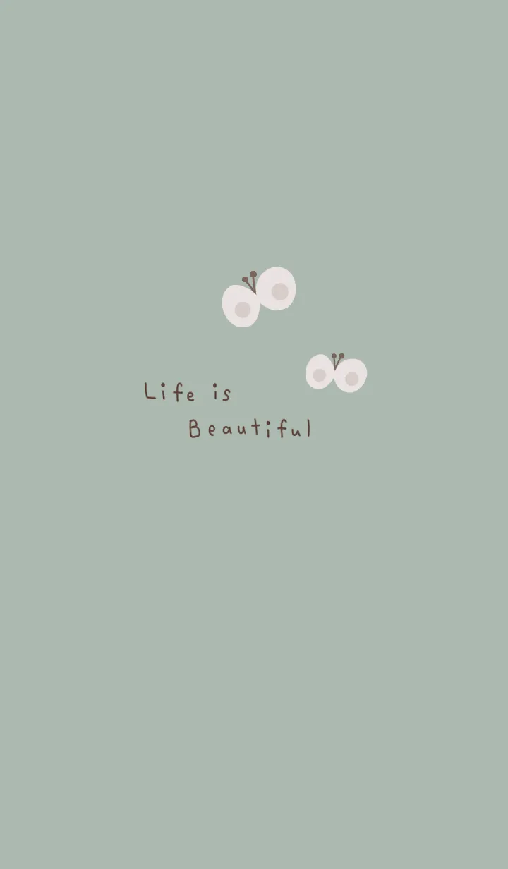 [LINE着せ替え] 北欧かわいいちょうちょ・カーキの画像1