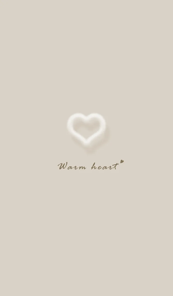 [LINE着せ替え] ～ファーのハート♥ベージュ43_1～の画像1