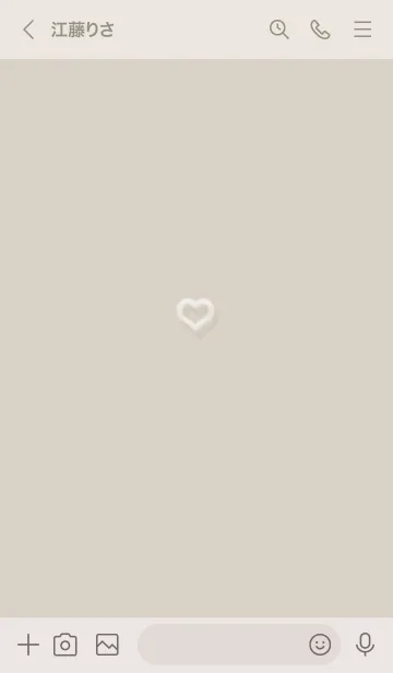 [LINE着せ替え] ～ファーのハート♥ベージュ43_1～の画像3