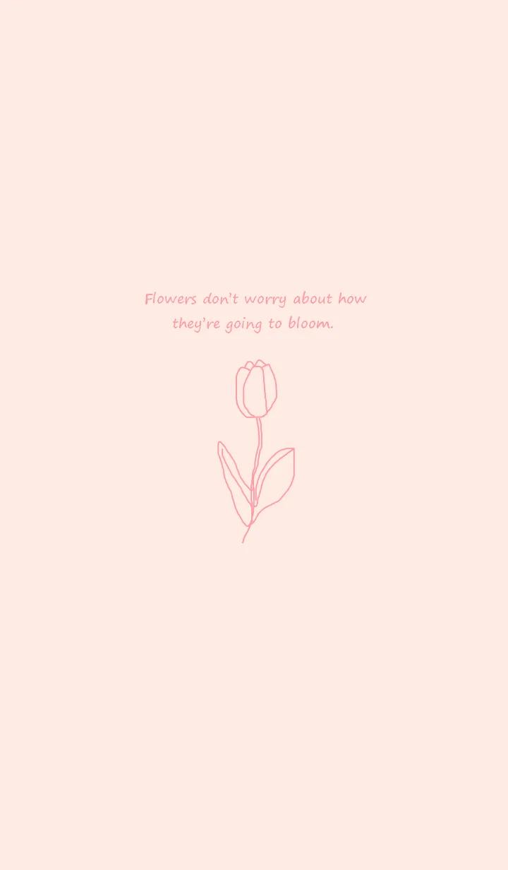 [LINE着せ替え] art tulip (peach pink)の画像1