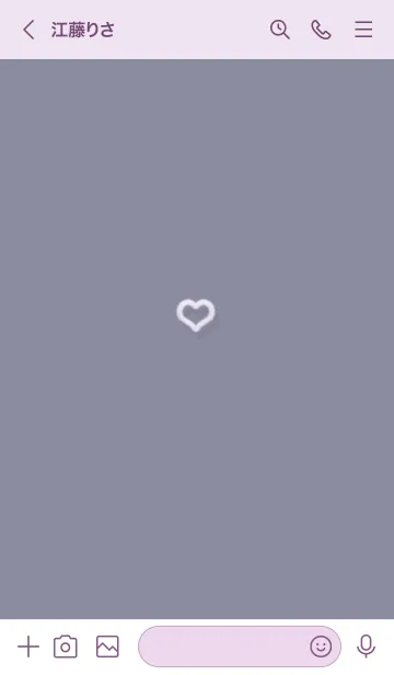 [LINE着せ替え] ～ファーのハート♥パープルグレー33_1～の画像3