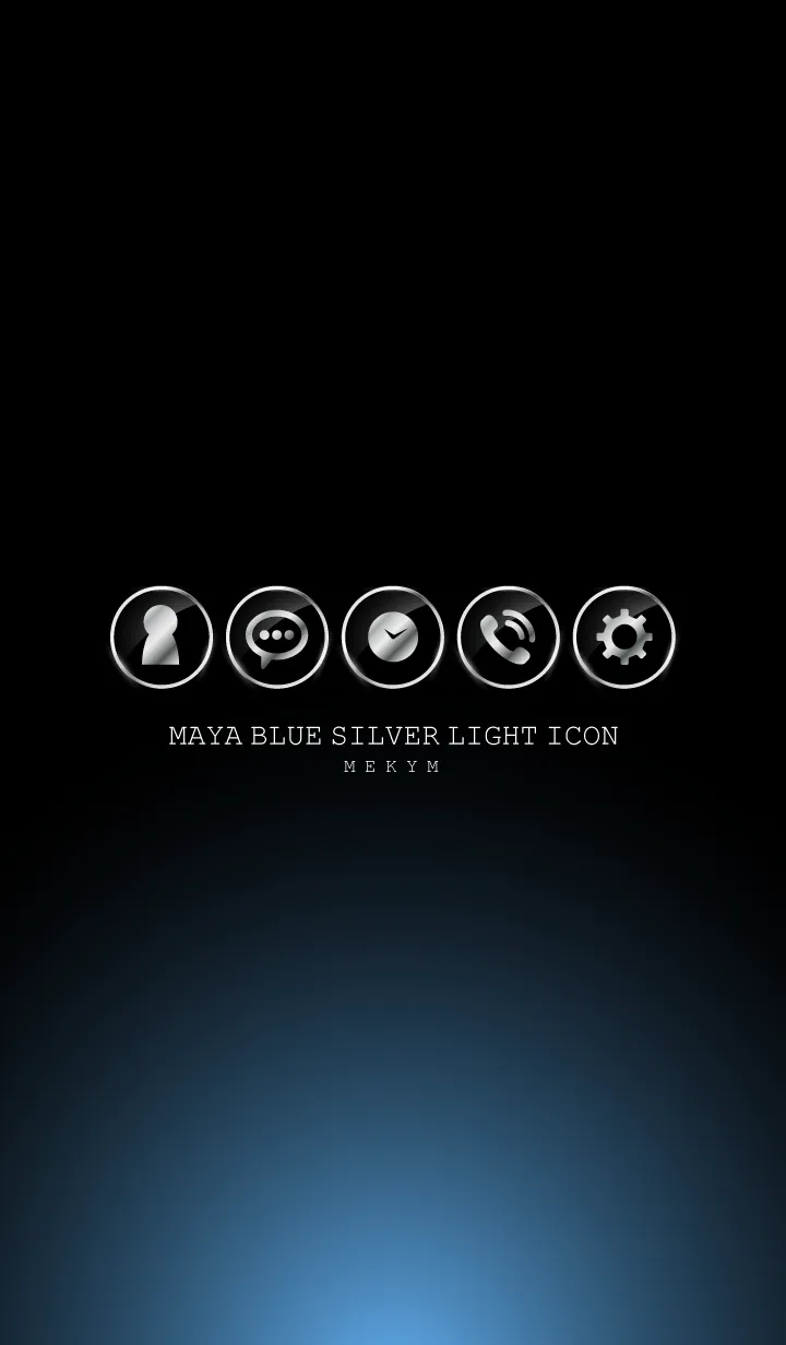 [LINE着せ替え] SILVER LIGHT ICON THEME -Maya Blue-の画像1