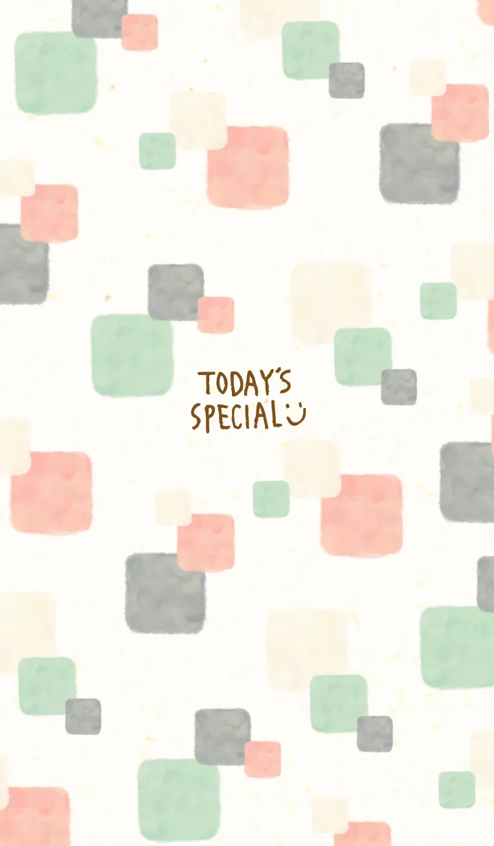 [LINE着せ替え] 水彩四角2スマイル5の画像1