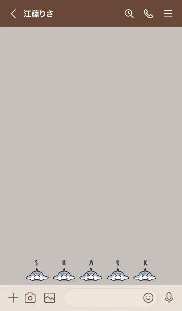 [LINE着せ替え] ブラウン : チビサメの大群の画像3