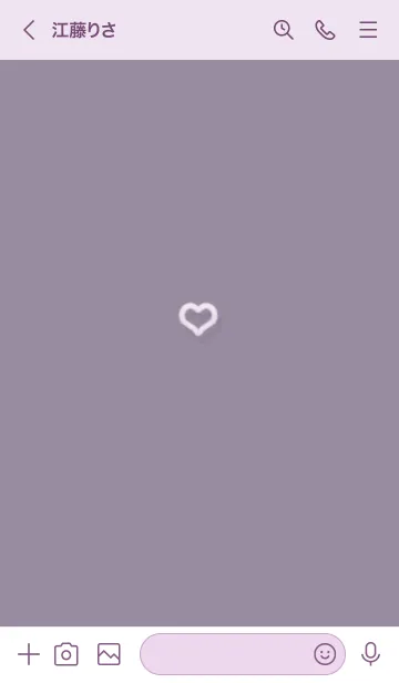 [LINE着せ替え] ～ファーのハート♥パープルグレー34_1～の画像3