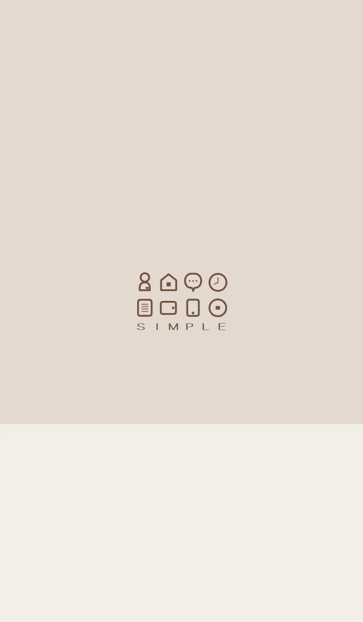 [LINE着せ替え] シンプル（beige brown)V.1029の画像1