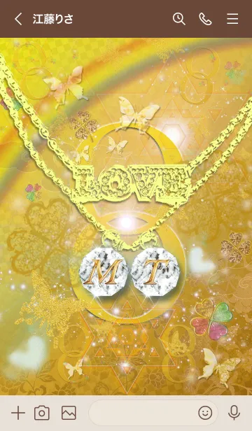 [LINE着せ替え] *M&T* イニシャル運気アップ！！無限ゴールドの画像3