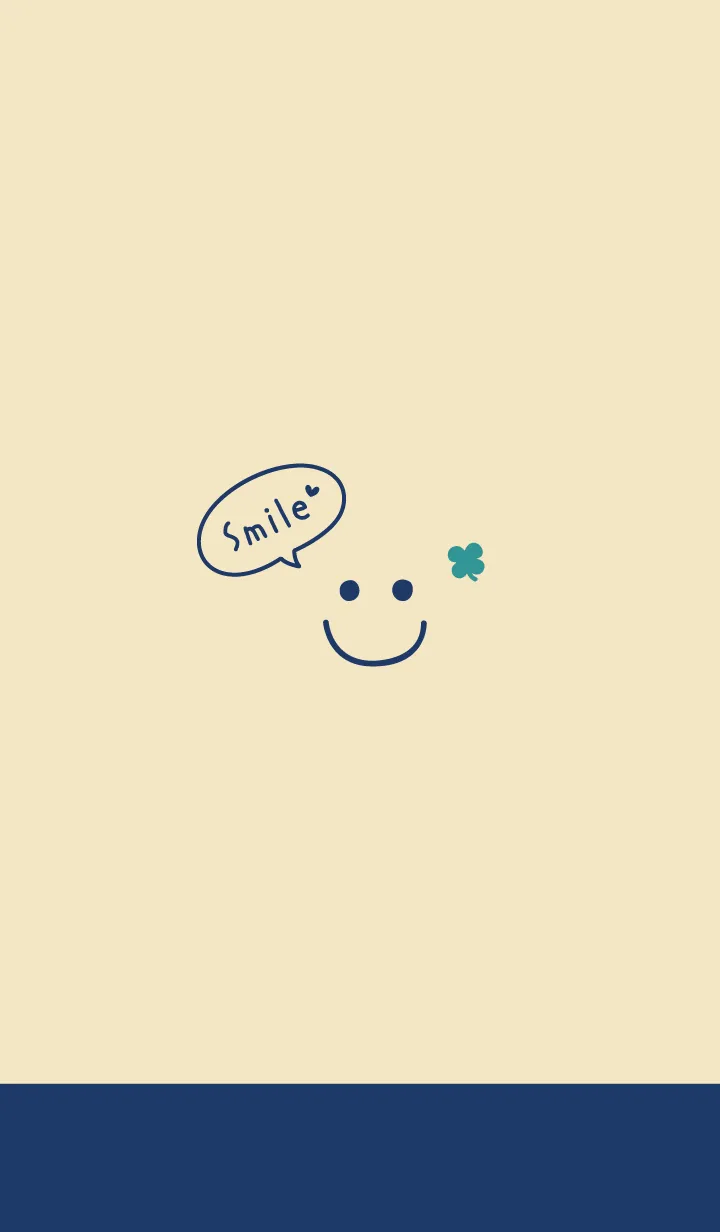 [LINE着せ替え] スマイルクローバー<ネイビー>の画像1