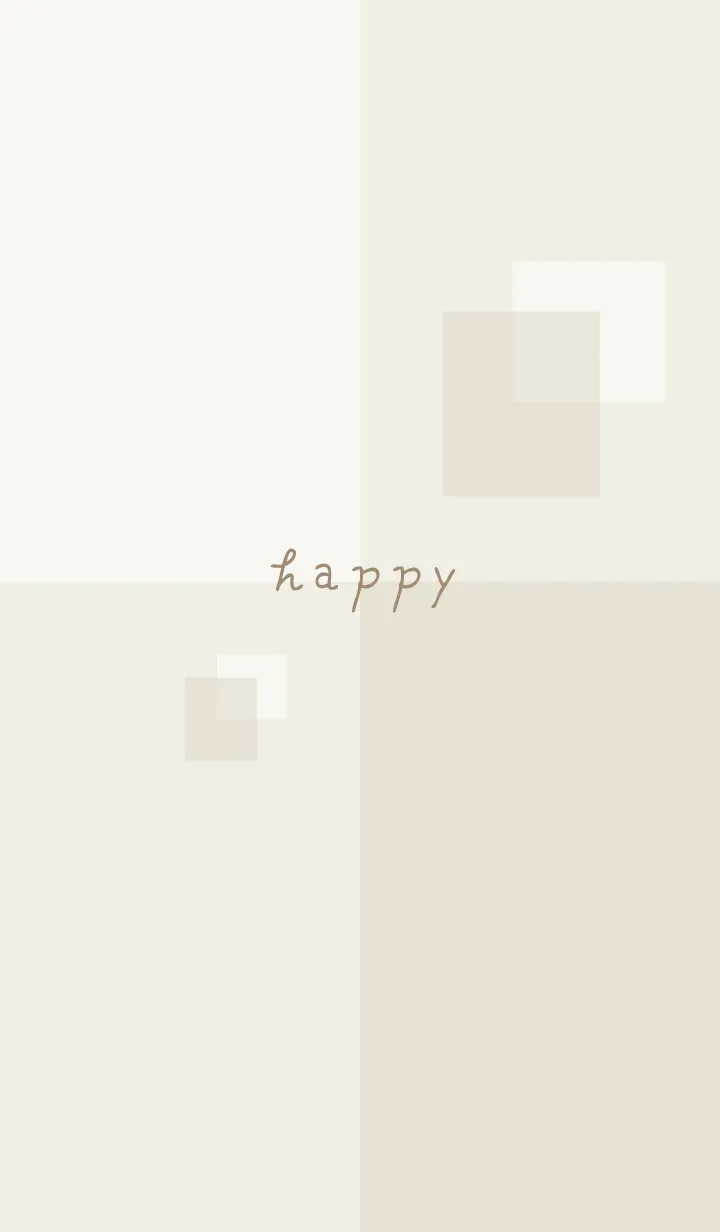 [LINE着せ替え] 白とベージュの四角18の画像1