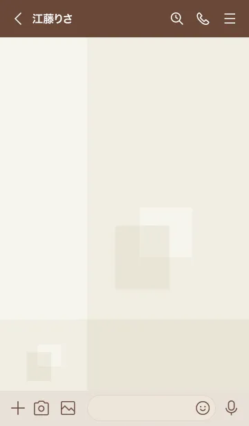 [LINE着せ替え] 白とベージュの四角18の画像3