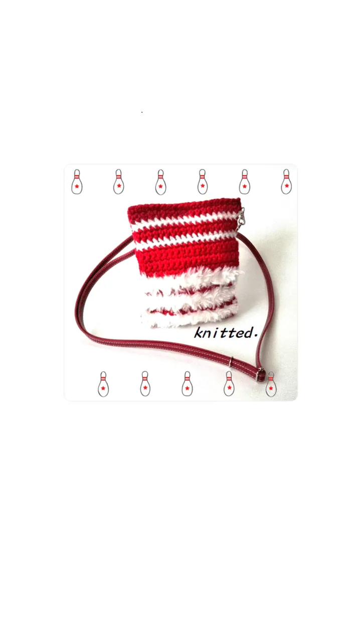 [LINE着せ替え] ボーリングとニットバッグ -赤色-046の画像1