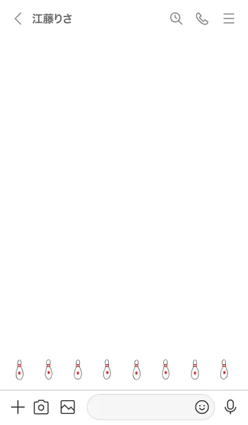 [LINE着せ替え] ボーリングとニットバッグ -赤色-046の画像3