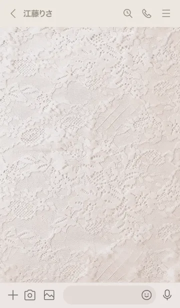 [LINE着せ替え] Simple lace fabric_01の画像3