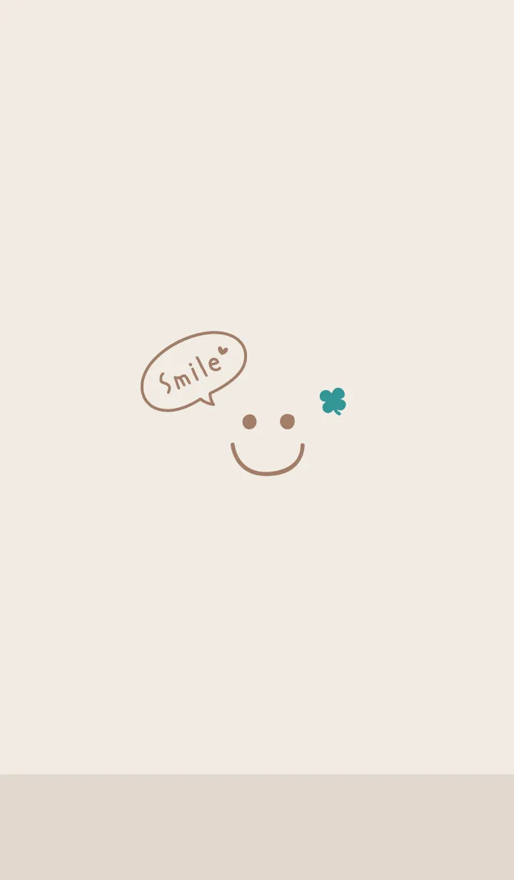 [LINE着せ替え] スマイルクローバー<ブラウン>の画像1